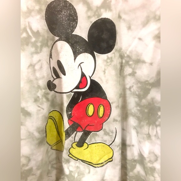 Mickey Mouse Tie and Dye Gray White Color Sweatshirt Tops Like New - Picture 4 of 4